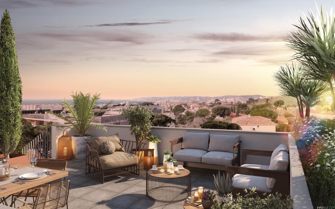 Marseille — Située au pied du Massif de l’Étoile, cette nouvelle résidence se distingue par son emplacement priv... — Photo 1