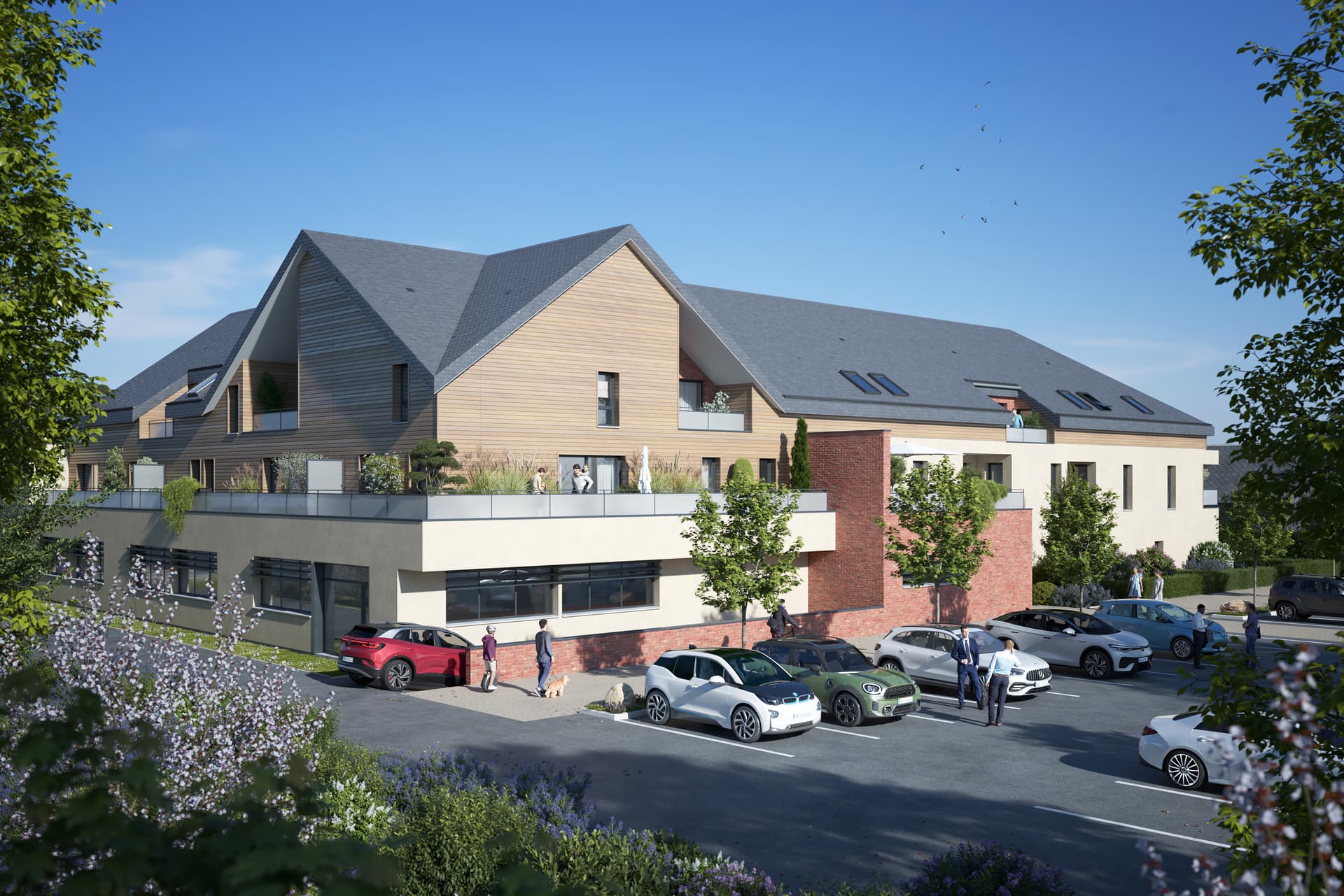 Quincampoix — Située dans un environnement paisible, cette nouvelle résidence propose des appartements spacieux de... — Miniature 4