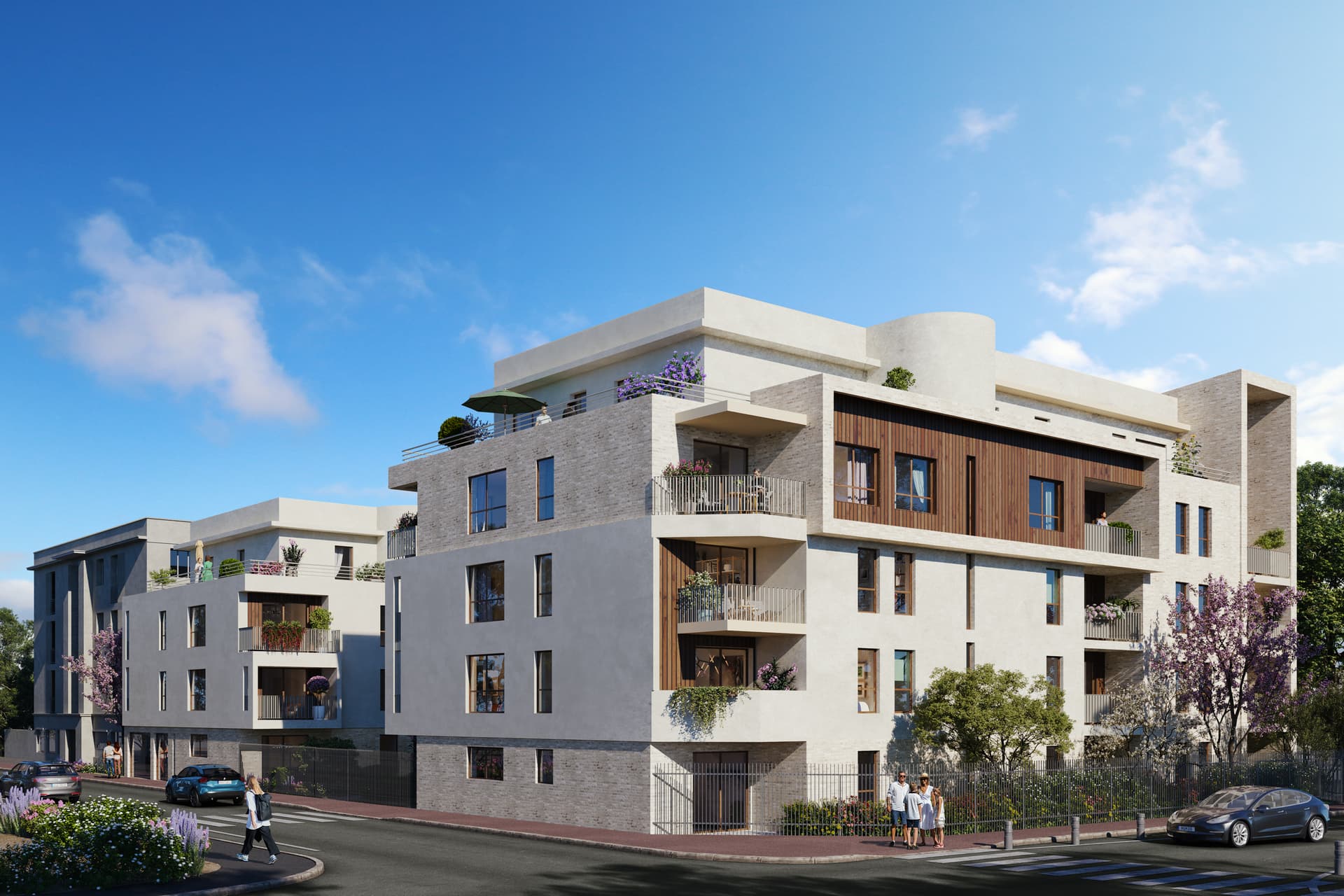 Saint-Priest-/-Lyon-Metropole — Située dans un environnement résidentiel paisible, cette nouvelle résidence propose des appartements... — Photo 1