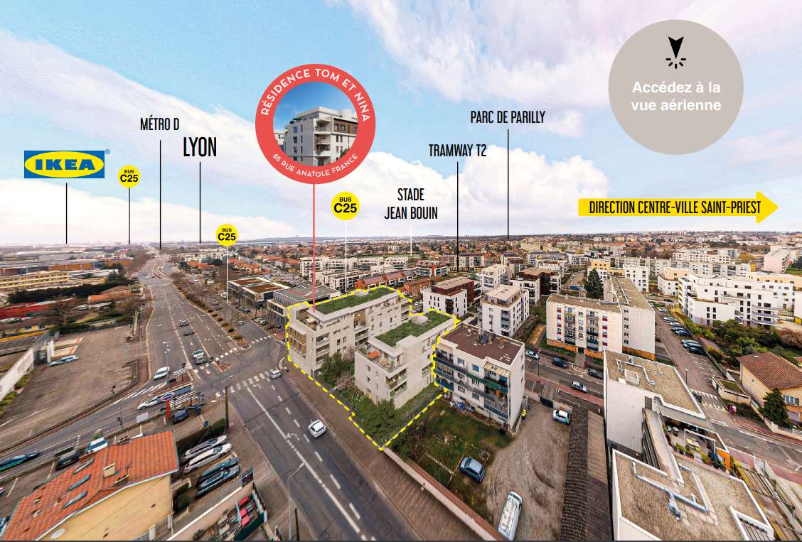 Saint-Priest-/-Lyon-Metropole — Située dans un environnement résidentiel paisible, cette nouvelle résidence propose des appartements... — Miniature 2