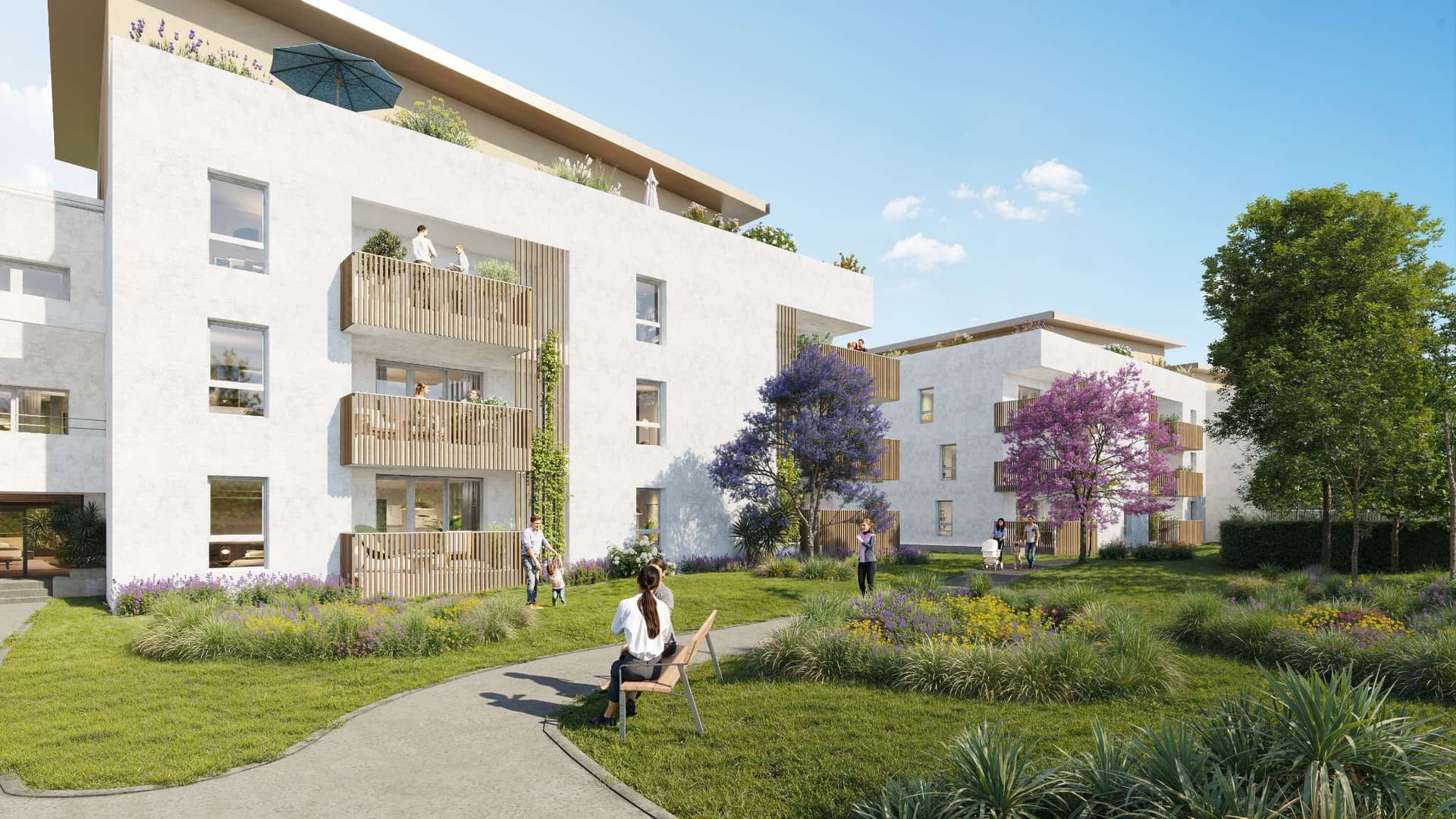 Nîmes — Située dans un environnement paisible, cette résidence neuve propose des appartements aux typologies... — Miniature 2