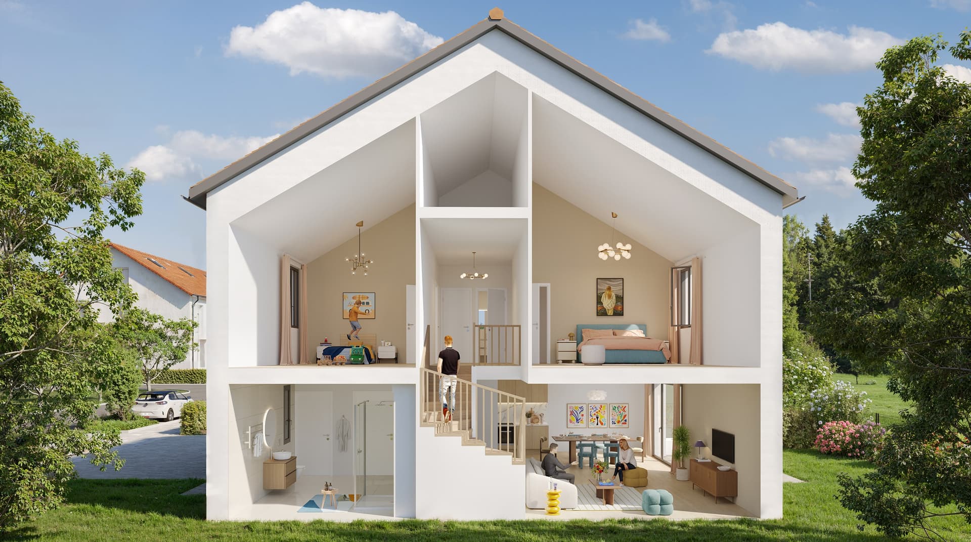 Ostwald — À Ostwald, à seulement dix minutes de Strasbourg, découvrez une résidence contemporaine nichée dans ... — Miniature 2