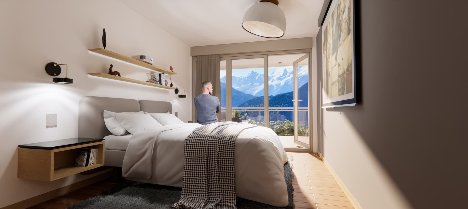 Passy — Située à Passy, cette nouvelle réalisation se distingue par l’harmonie entre un bâtiment contemporai... — Miniature 3