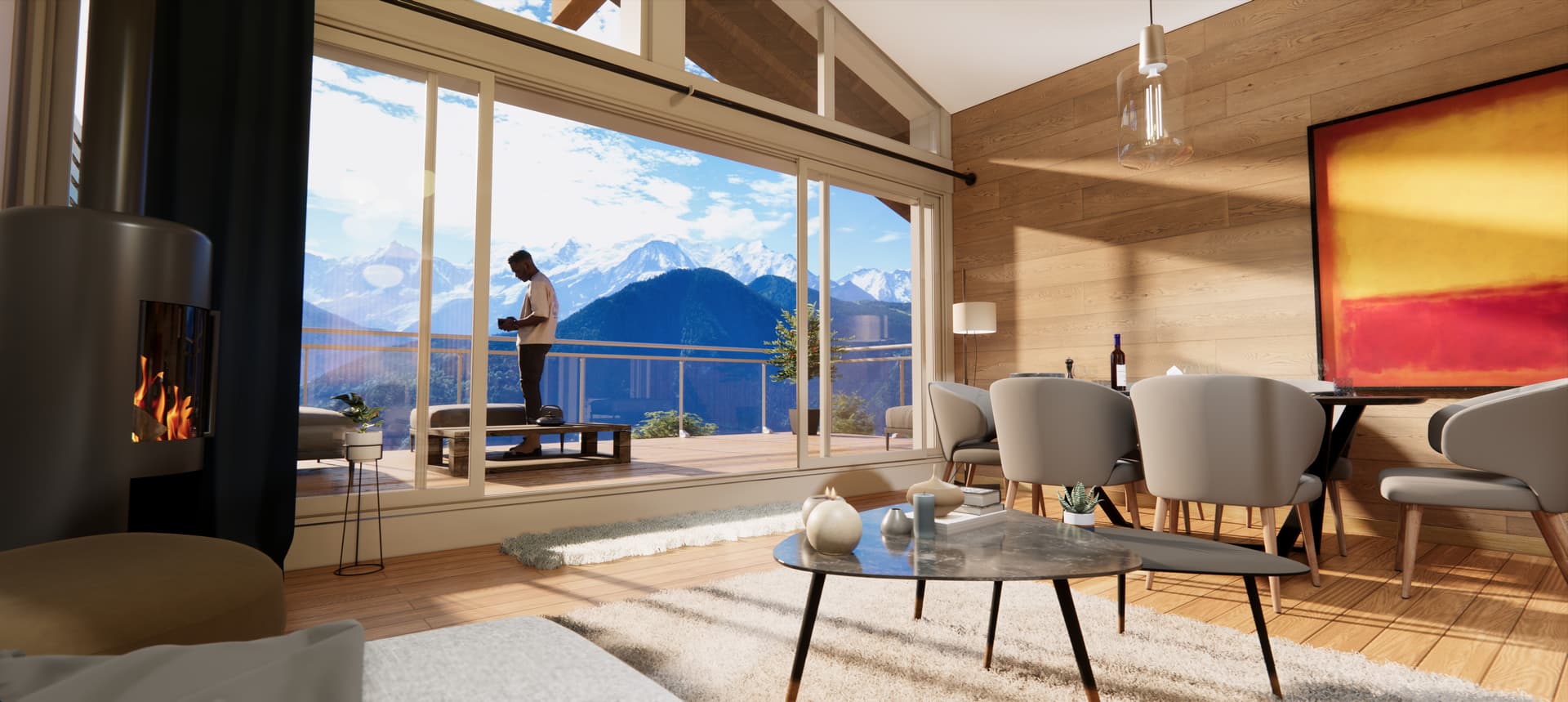 Passy — Située à Passy, cette nouvelle réalisation se distingue par l’harmonie entre un bâtiment contemporai... — Miniature 4