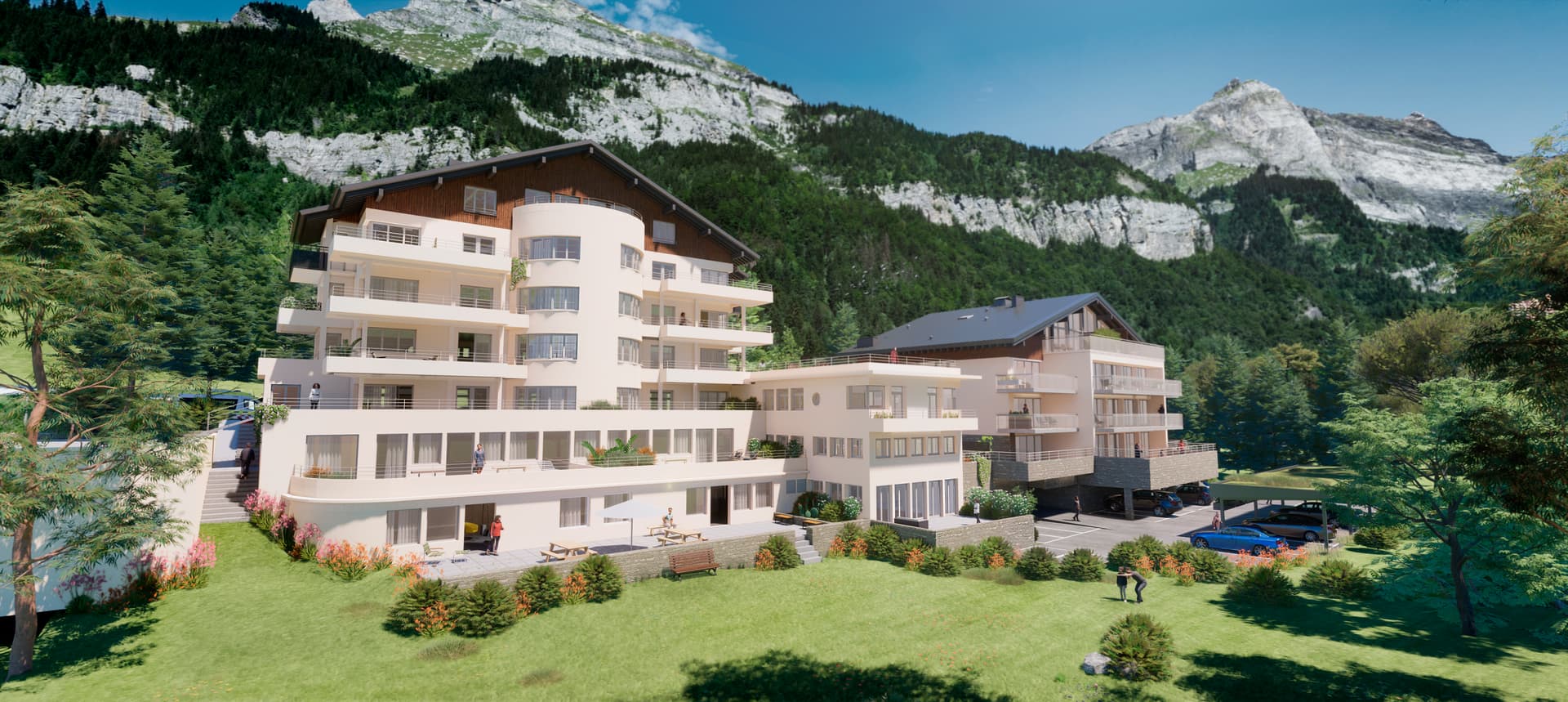 Passy — Située à Passy, cette nouvelle réalisation se distingue par l’harmonie entre un bâtiment contemporai... — Miniature 7