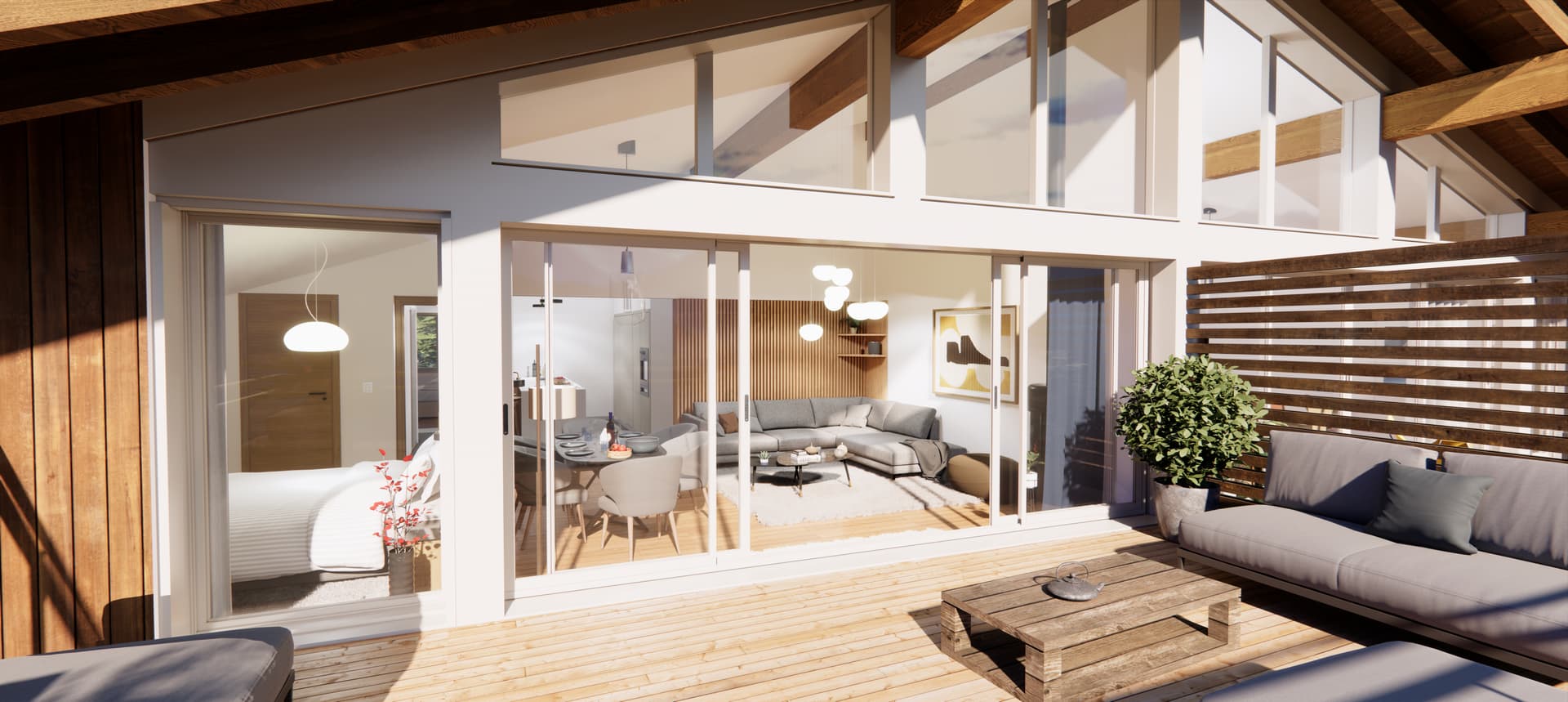 Passy — Située à Passy, cette nouvelle réalisation se distingue par l’harmonie entre un bâtiment contemporai... — Miniature 12