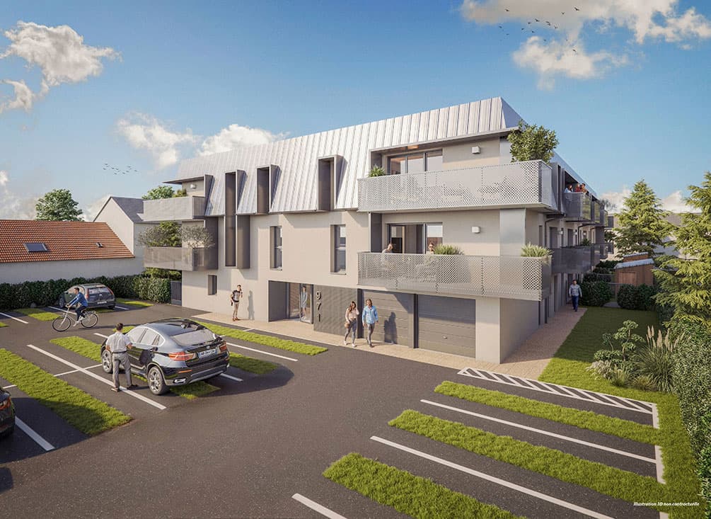 Ifs — Au sein d’un environnement paisible, cette résidence à dimension humaine se compose de 28 appartemen... — Miniature 3