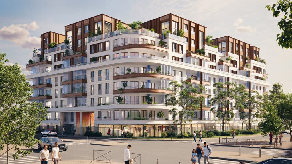 Villeneuve-la-Garenne — Située à Villeneuve-la-Garenne, aux portes de Paris, cette nouvelle résidence contemporaine s’intègr... — Miniature 2