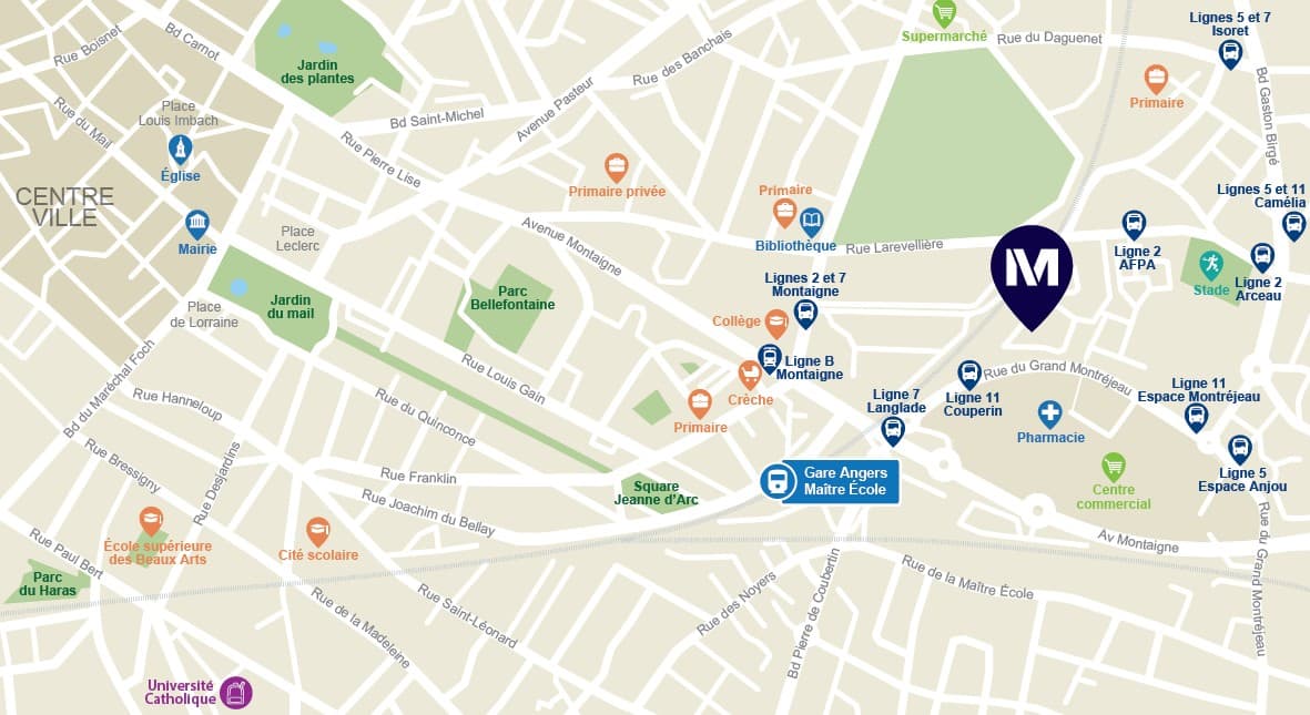 Angers — Située à Angers, cette nouvelle résidence propose une sélection d’appartements, du studio au quatre ... — Miniature 14