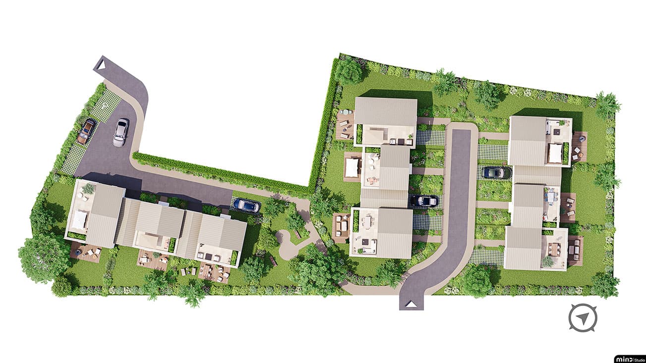 Bayonne — Situées en hauteur, ces neuf maisons individuelles offrent des vues dégagées sur un environnement ré... — Miniature 4