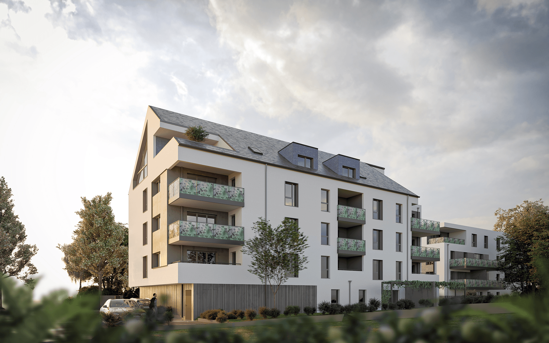 Huningue — Située au cœur du secteur des Trois Frontières, cette nouvelle résidence se compose de deux bâtiment... — Miniature 3