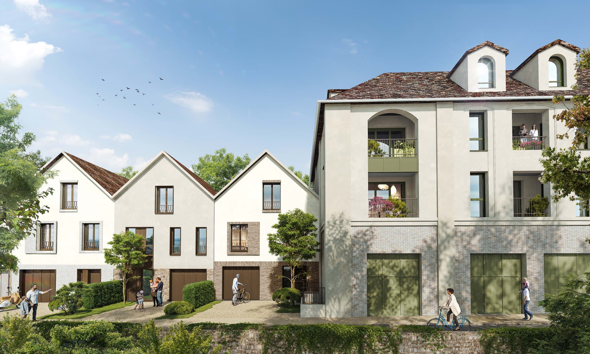 Neauphle-le-Chateau — Au cœur de Neauphle-le-Château, cette nouvelle réalisation résidentielle s’intègre harmonieusement d... — Miniature 2