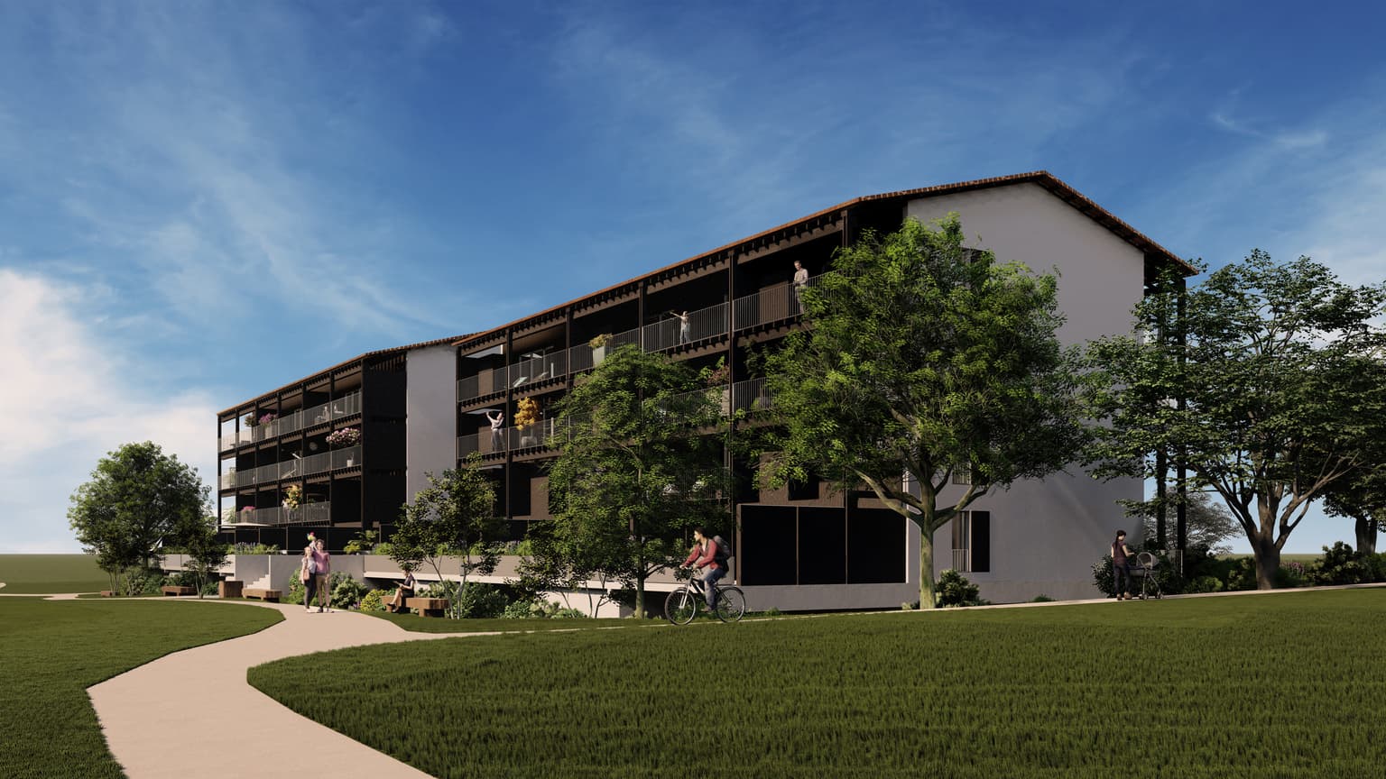 Ondres — Située dans un environnement agréable, cette résidence contemporaine propose des appartements neufs ... — Photo 1