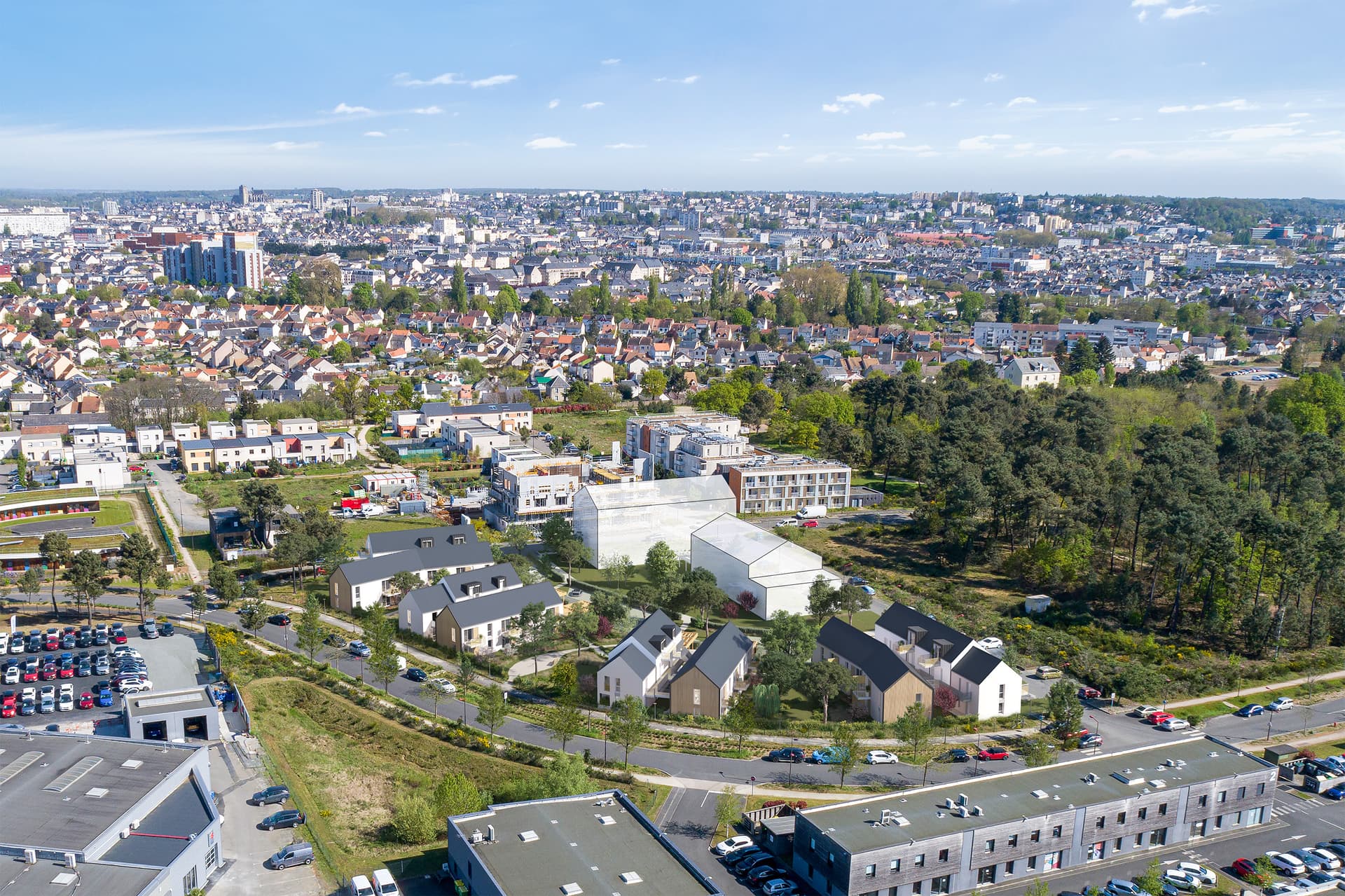 le Mans — Située au sein d’un écoquartier dynamique du Mans, cette nouvelle résidence s’intègre harmonieusemen... — Miniature 4