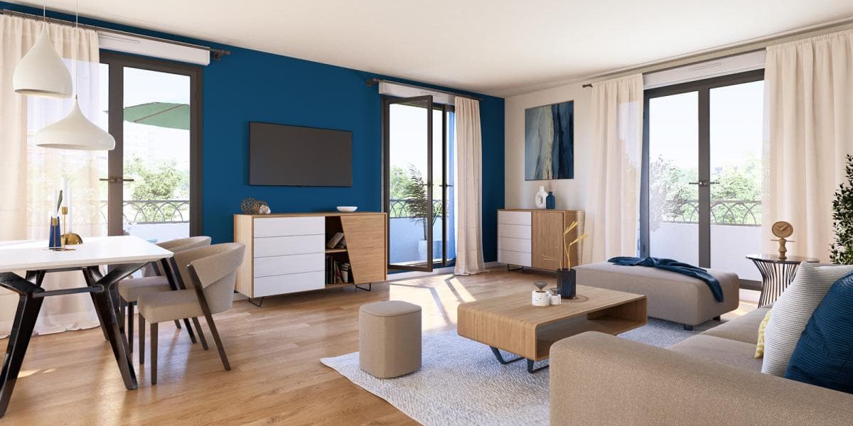 Clamart — Au sein d’un quartier contemporain rythmé par la présence apaisante de l’eau, une nouvelle résidence... — Miniature 4