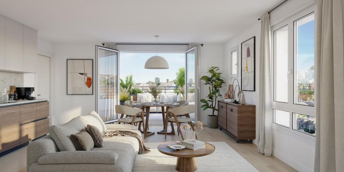 Igny — Située dans le secteur Joliot Curie, au sud d’Igny, cette nouvelle résidence s’intègre harmonieuseme... — Miniature 5