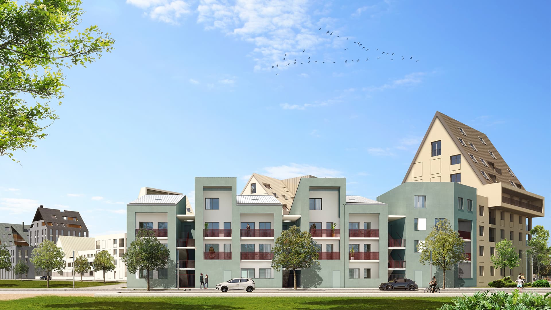 Dijon — Située au cœur d’un quartier écoresponsable à Dijon, cette résidence de dimension humaine s’intègre ... — Photo 1