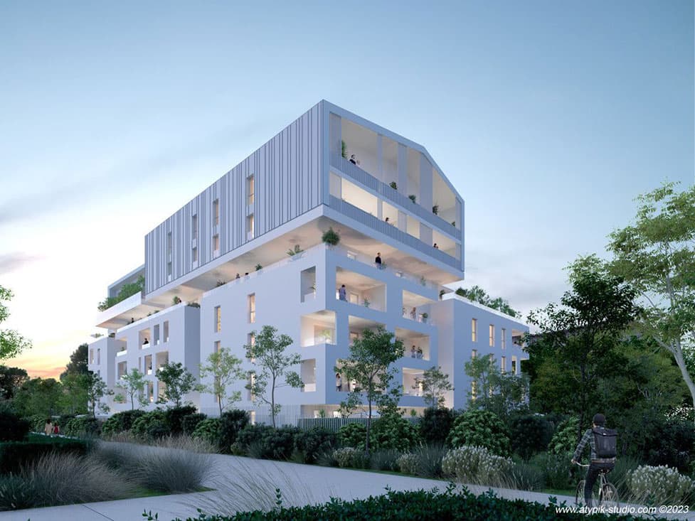Montpellier — Située au sein d'un quartier paisible, cette réalisation contemporaine s’intègre harmonieusement dan... — Miniature 2
