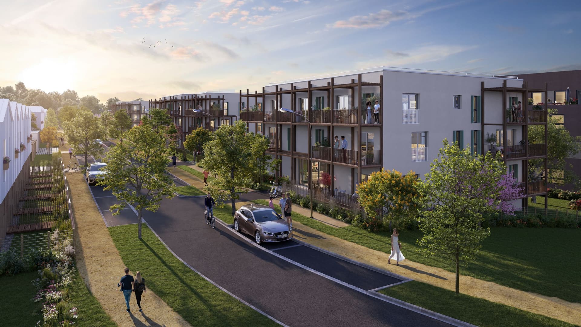 Torcy — Située dans le nouveau quartier des Coteaux de la Marne, cette réalisation s’intègre harmonieusement... — Miniature 5