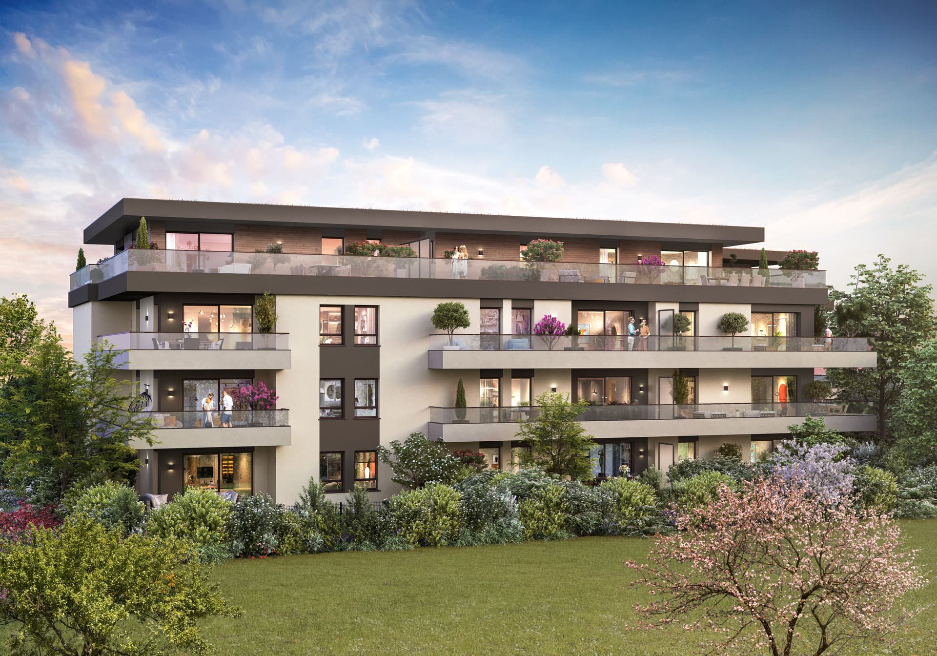 Douvaine — Située dans un environnement résidentiel calme, cette nouvelle résidence propose des appartements du... — Miniature 2