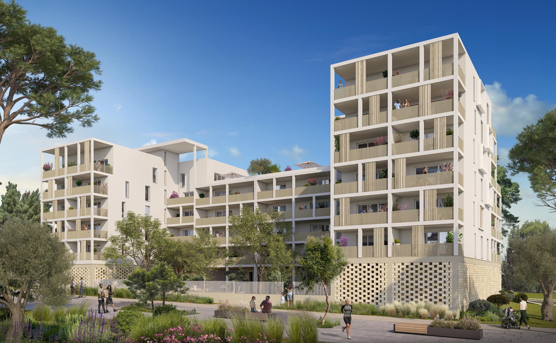 Montpellier — Située au cœur de l’écoquartier de la Restanque à Montpellier, cette nouvelle résidence propose des ... — Photo 1