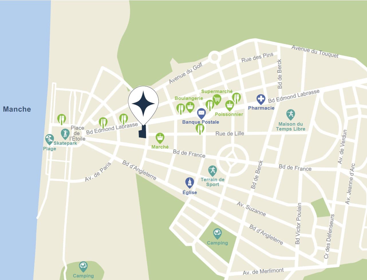 Cucq — Située à Stella-Plage, à seulement quelques minutes à pied du littoral et face à la place du marché,... — Miniature 8