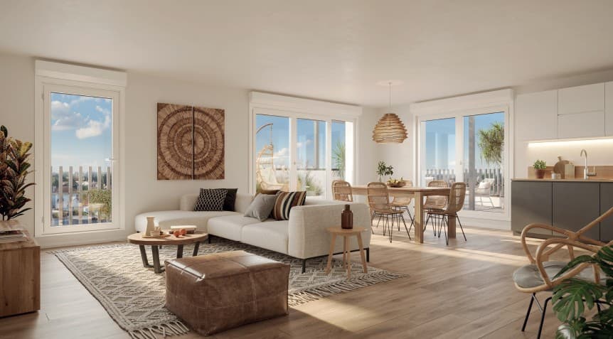 Nantes — Située à l’est de Nantes, cette nouvelle résidence s’implante dans un quartier en plein développemen... — Miniature 8