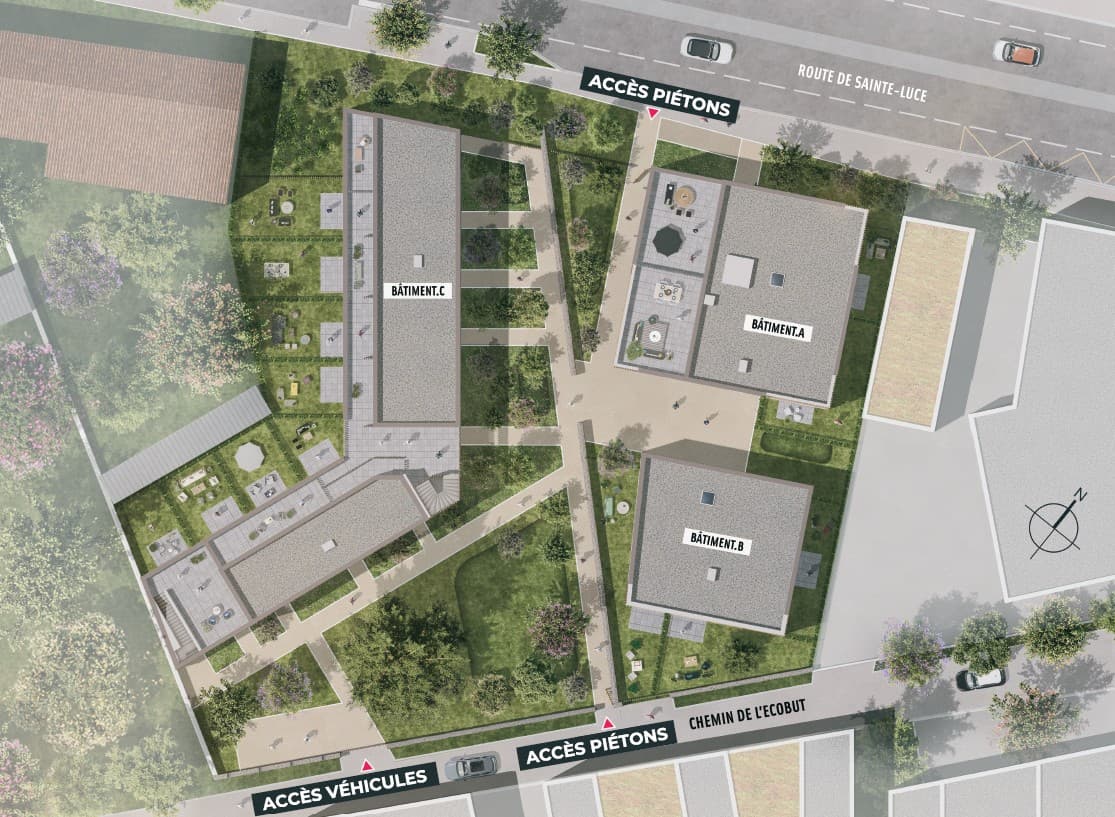 Nantes — Située à l’est de Nantes, cette nouvelle résidence s’implante dans un quartier en plein développemen... — Miniature 13