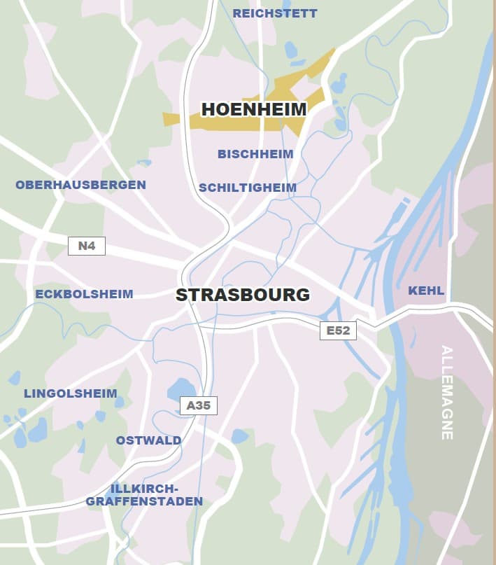 Hoenheim — Située au nord de Strasbourg, au cœur de Hœnheim et à proximité immédiate du canal de la Marne au Rh... — Miniature 9