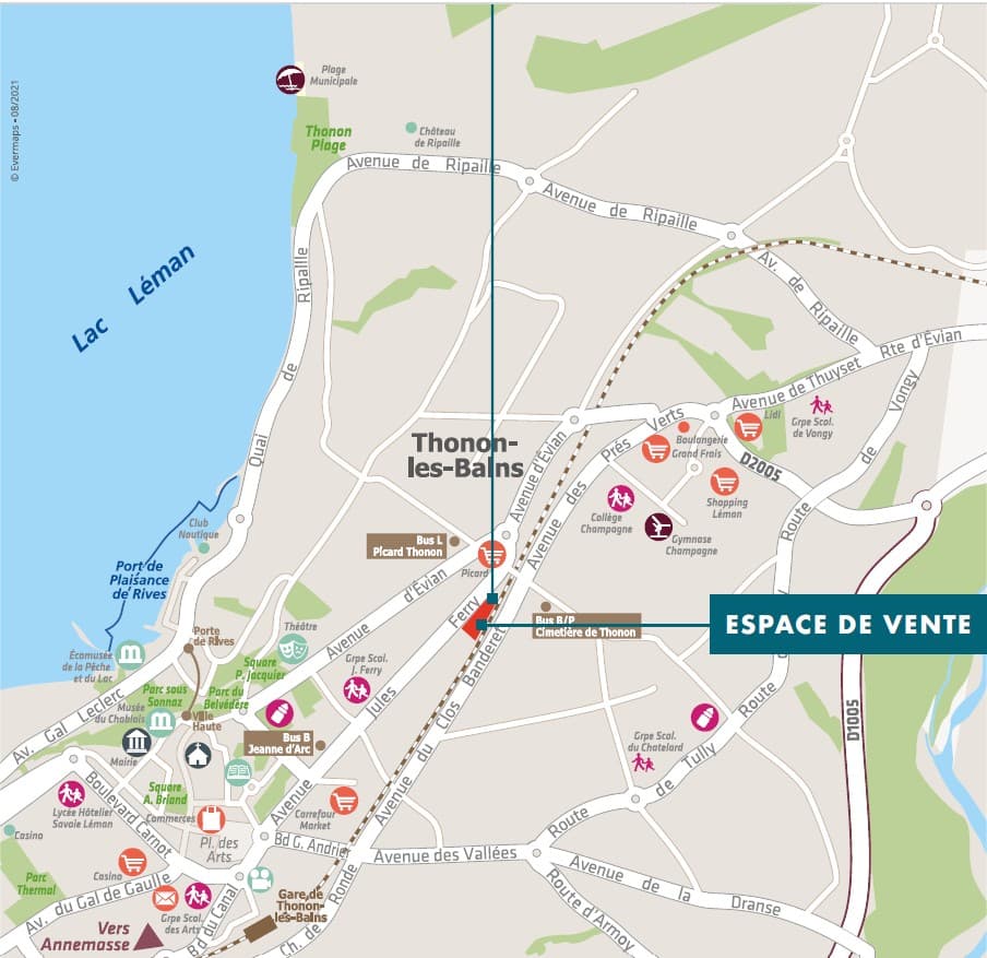Thonon-les-Bains — Située à proximité immédiate du quartier de Concise à Thonon-les-Bains, cette résidence contemporain... — Miniature 4