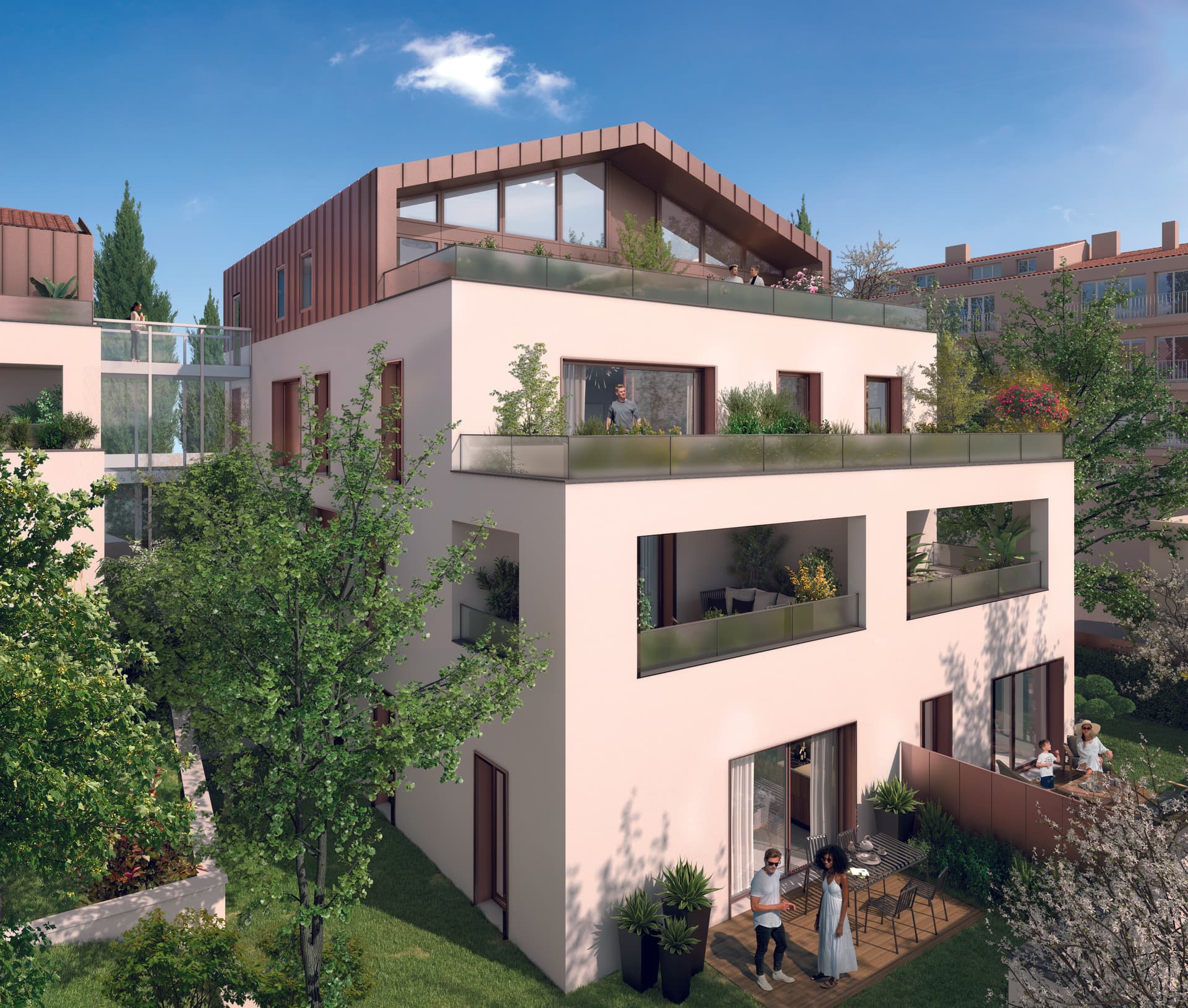 Toulouse — Située au cœur d’un quartier dynamique de Toulouse, cette résidence contemporaine s’intègre harmonie... — Miniature 6