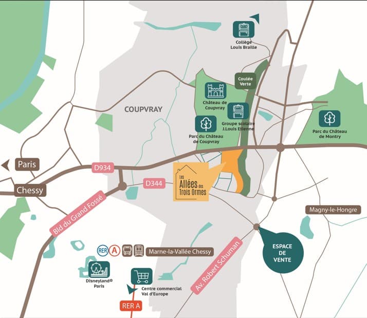 Coupvray — À proximité immédiate du Val d'Europe, cette nouvelle résidence à Coupvray s'inscrit dans un cadre a... — Miniature 6