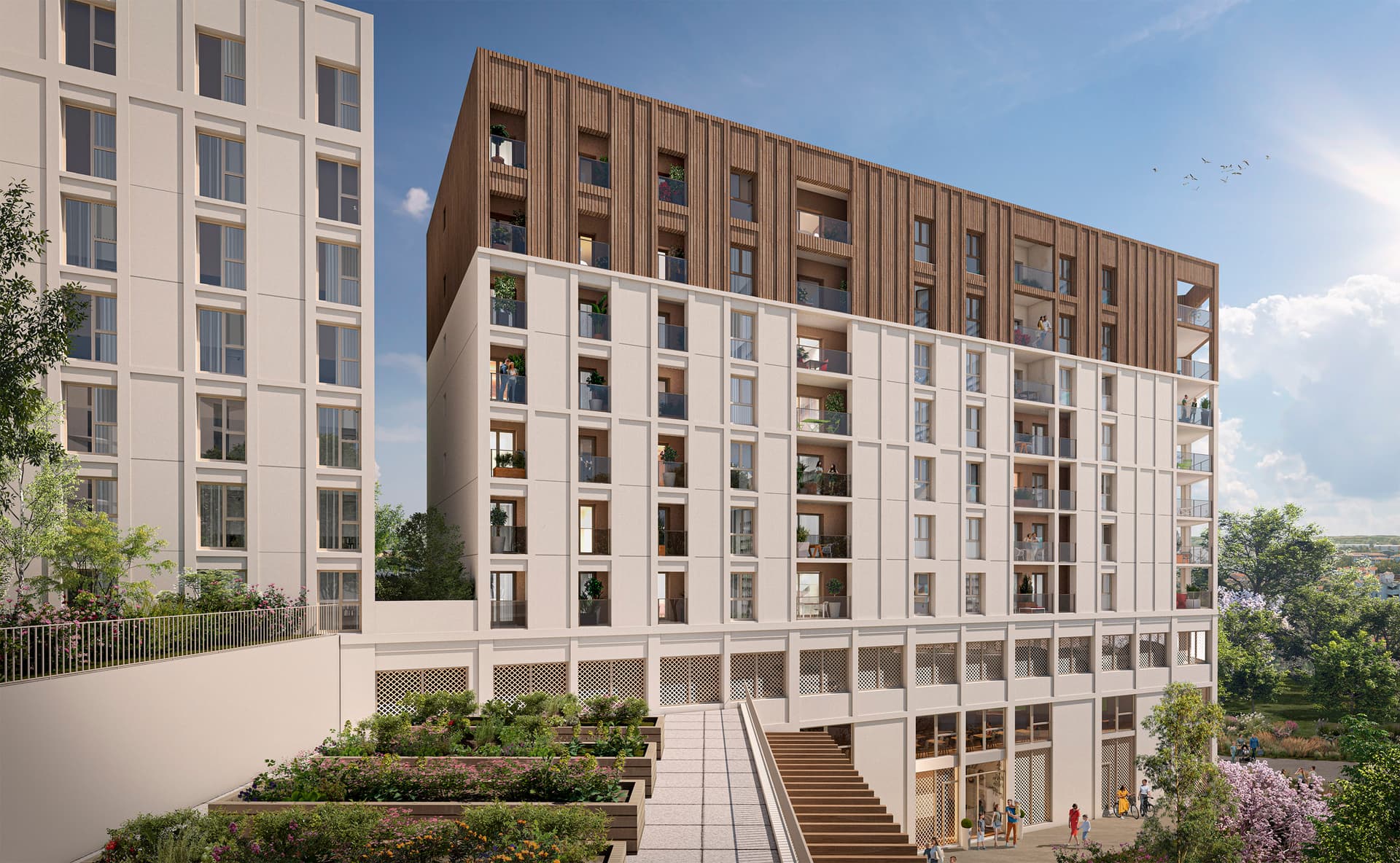 Bordeaux — Située face au Jardin de l'Ars à Bordeaux, cette résidence contemporaine s’inscrit dans un quartier ... — Miniature 5