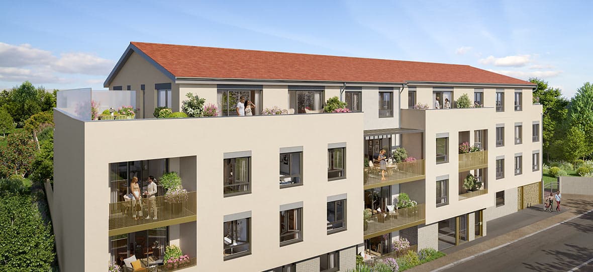 Genas — Ce programme immobilier propose des appartements neufs de type T3, offrant une surface intérieure de... — Miniature 2