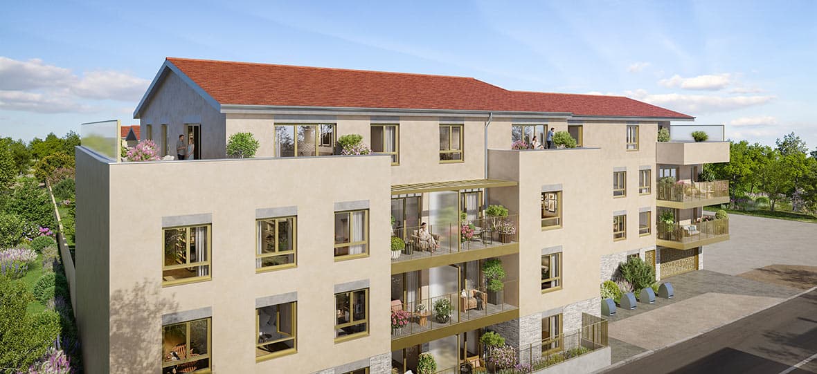 Genas — Ce programme immobilier propose des appartements neufs de type T3, offrant une surface intérieure de... — Miniature 3