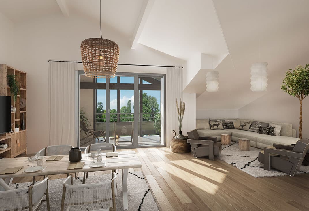 Carcans — Située entre l’océan, le lac et les pinèdes à Carcans, cette nouvelle résidence propose un cadre de ... — Miniature 5