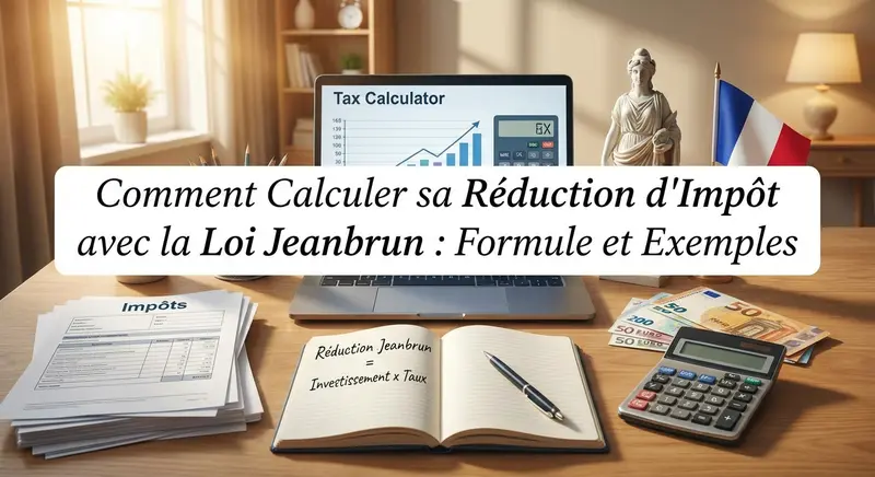 Calculatrice et documents fiscaux pour simuler l'amortissement Jeanbrun