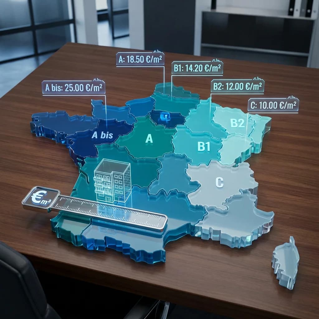 Tableau des plafonds de loyers Jeanbrun 2026 par zone géographique