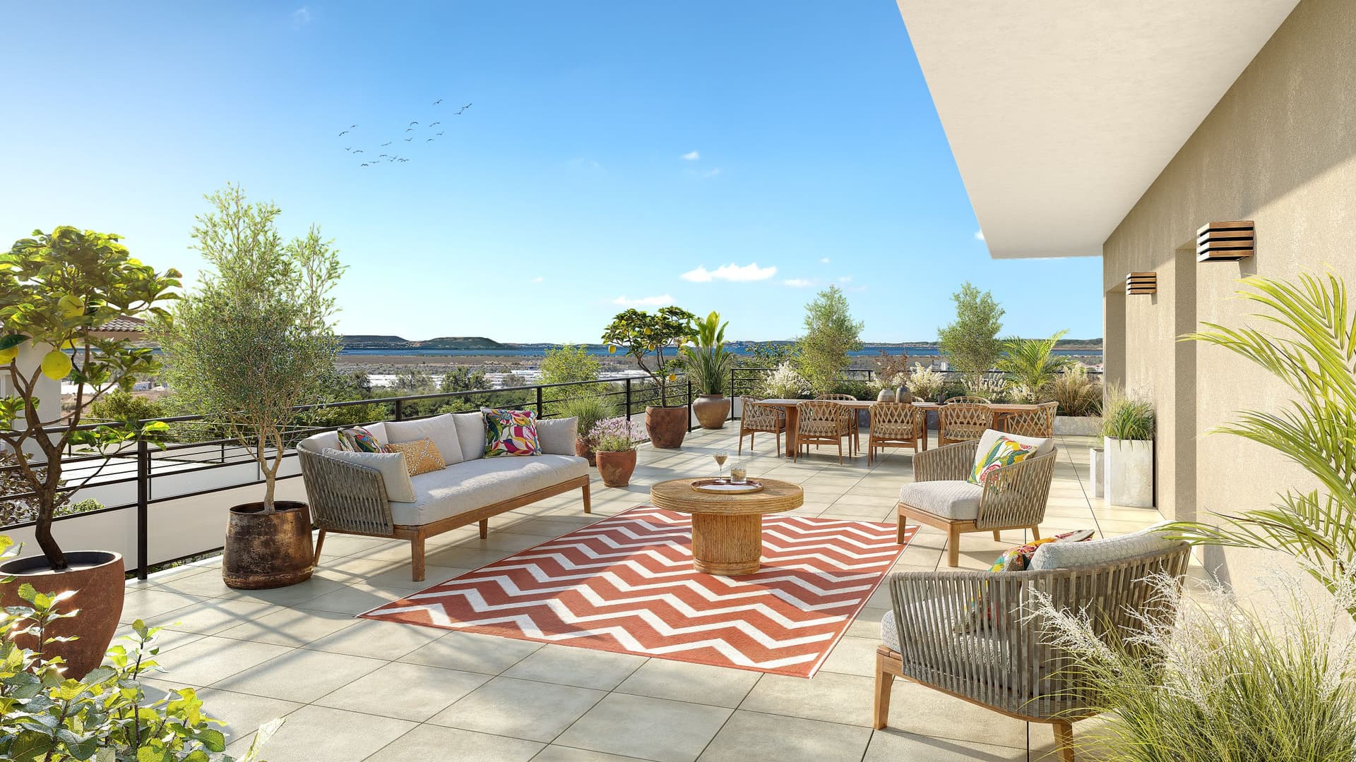 Marignane — Sur les hauteurs de Marignane, un nouveau quartier résidentiel s’intègre harmonieusement dans un env... — Photo 1